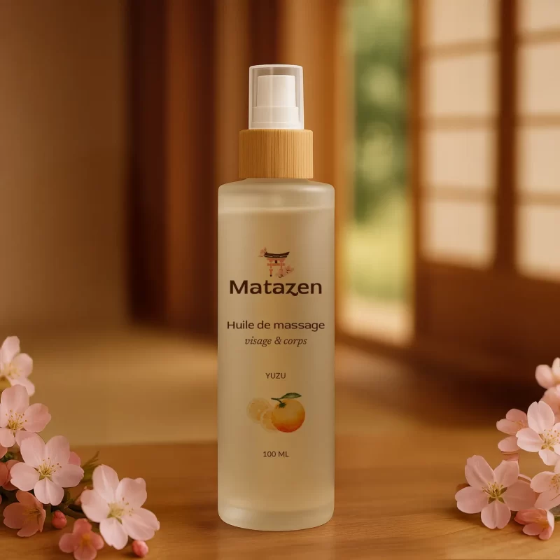 Huile de massage Yuzu – visage et corps – 100mL