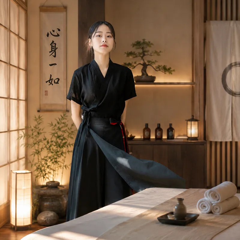 Ensemble professionnel inspiré du Hanbok - Haut & pantalon